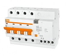 Выключатель автоматический дифференциальный АД14 4п 16А C 100мА тип AC (8 мод) | код. SQ0204-0031 | TDM 